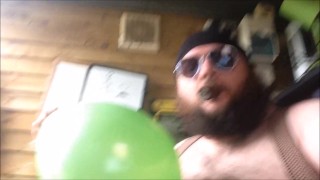 biker balloon poppin