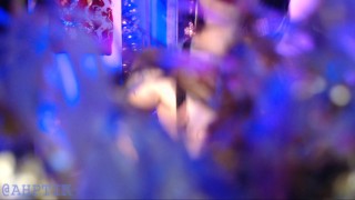 big bro watches stepsister strip by hiding in xmas tree