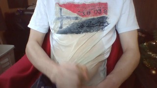 Me Peeing over myself, jerking off and cumming