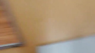 Playing in a changing room-public masturbation