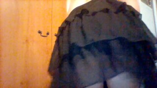 Black Skirt Tease