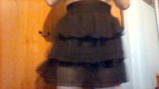 Black Skirt Tease