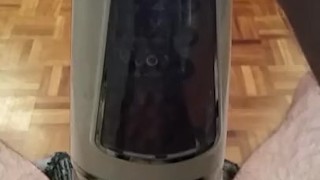 Intense orgasm with fleshlight type masturbator