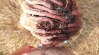 Meeting with Jenny Young. Blowjob in the Jungle.