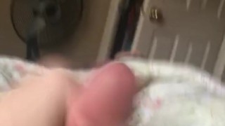 college teen jerks off and cums a big load