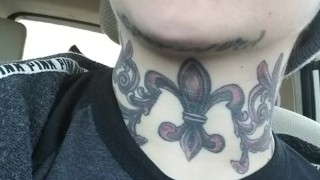 Split tongue tricks and naked in public. Tattooed milf