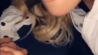 Cherie Snaps Sloppy Blowjob In The Car
