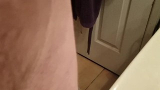 Stroking my hard cock to completion