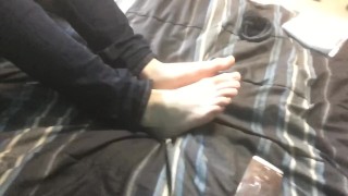 My Bare Feet and Toes on Displa