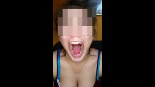 Girl Huge Mouth & Long Tongue pt2