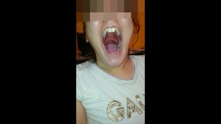 Girl Huge Mouth & Long Tongue pt2