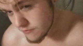BIG DICK TEEN MASTURBATES IN SHOWER AND DRIPS LOAD ON CAMERA
