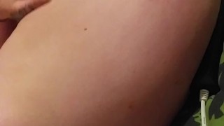 Heavily pregnant young ginger cutie orgasm using toy