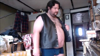 fat guy on a walkway