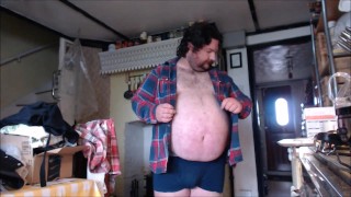 fat guy on a walkway