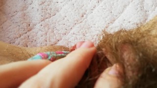 Extreme close up on my huge clitoris