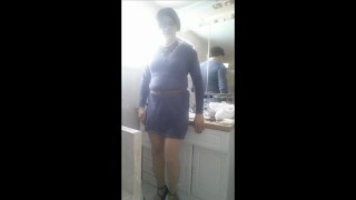 Patty Crossdresser blue dress 2