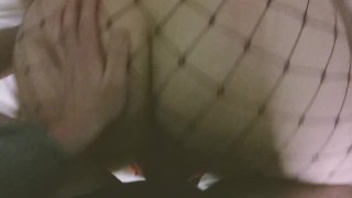 Boyfriend Couldnt Resist Me and My Big Jiggly Ass in Fishnet Stockings!