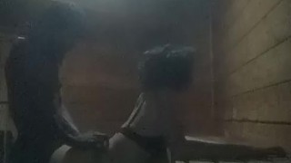 Redd and Ashe flashing and teasing and fucking in public Sauna