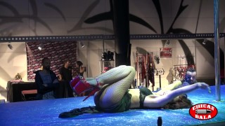 striptease in public