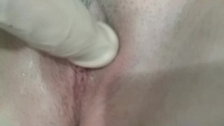Playing with my boyfriends huge load
