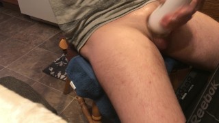 Stud relentlessly pounding his toy until he give it a massive creampie