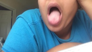 Doing a little mouth act and showing off my asshole/milky tits
