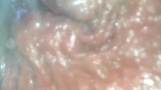 after 5 min of anal pumping close up