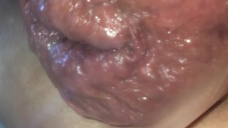 close up anal pumping session
