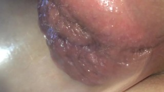 close up anal pumping session