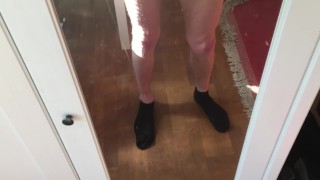 Teen male jerking off his big hiary dick, cumshot