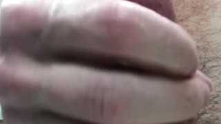 One Big Cock and One Big Slow Oozing Continuous Cumshot