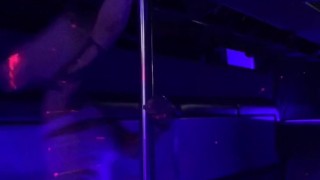 Latte Angel Strip tease in white dress on party bus 2