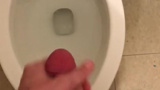 Secretly jacking off at work