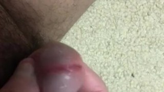 Hairy Dick with Dry Cum Getting Aroused Hand Job
