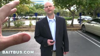 BAIT BUS - Middle Aged Salaryman Thomas Hoffman Cheats On His Girlfriend