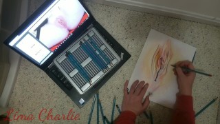 speed drawing a very pretty pussy