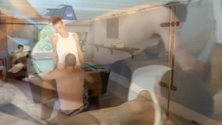 The other guys jump in on the sucking and fucking action