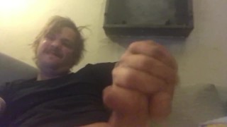 Stroking and working young hard meat rod