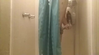 Self Hand job in the shower