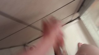 Skinny Scene boy masterbating in the shower *Big Dick Little Body*