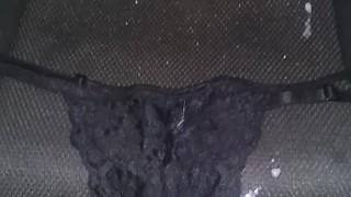 Cumming on Izzy's panties while she's at work.