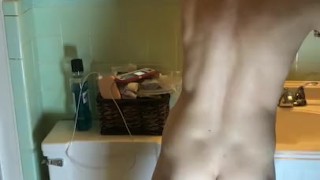 Amateur pornstar after sex shower - behind the scenes