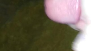 Cumshot over a towel
