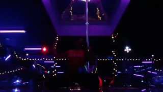 Dancing on stage, club empty as hell