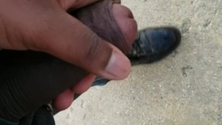 Huge cock out and about (public)