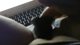 Big black dildo in a fat juicy pussy