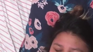 Husband Blowing a Thick Fat Facial On Cute Wife