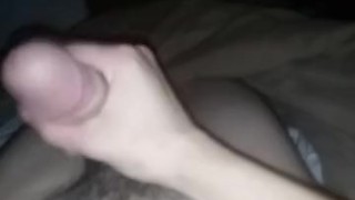 Jerkin moanin cum and surprise at end!