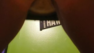 My step sister squats and cums